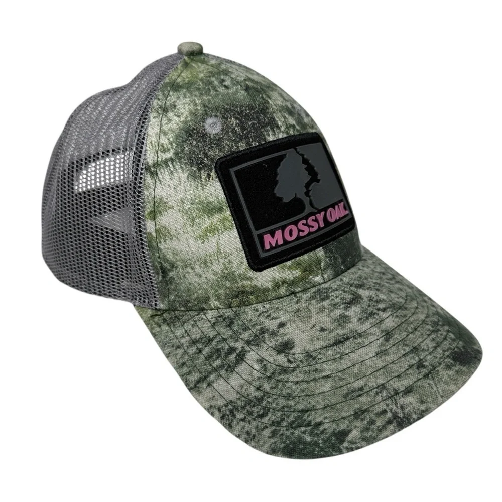 Mossy Oak Ladies Women Camo Camouflage Adjustable Hat Cap Pink Stitch Camp Hunt